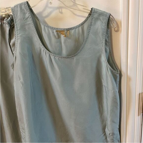 Go Silk Wide Leg and Tank Silk Pant Set in Blue S NWOT - Picture 5 of 13